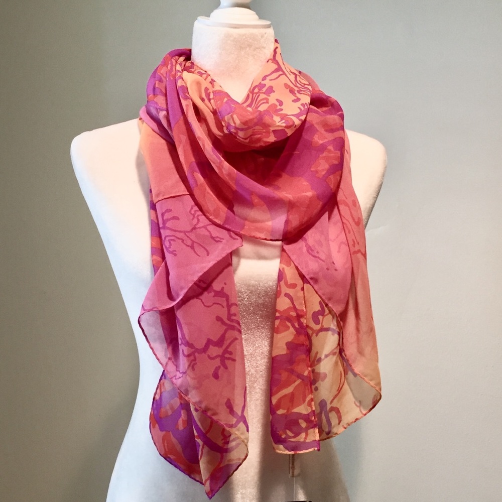 COLLECTION EIGHTEEN Printed Sheer Scarf